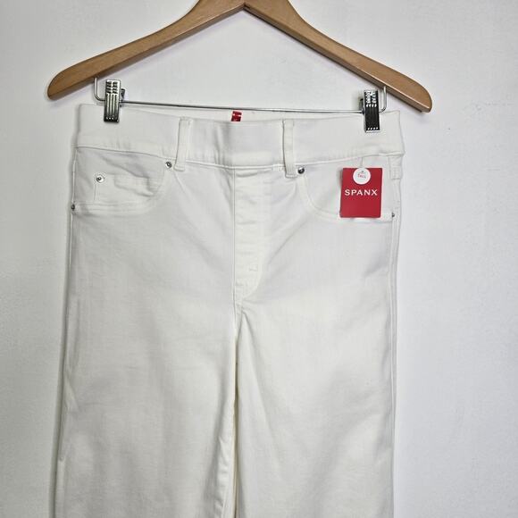 Spanx MT Tall Straight Leg Jean Pant White Pull-On Stretch Denim NWT - Picture 2 of 11